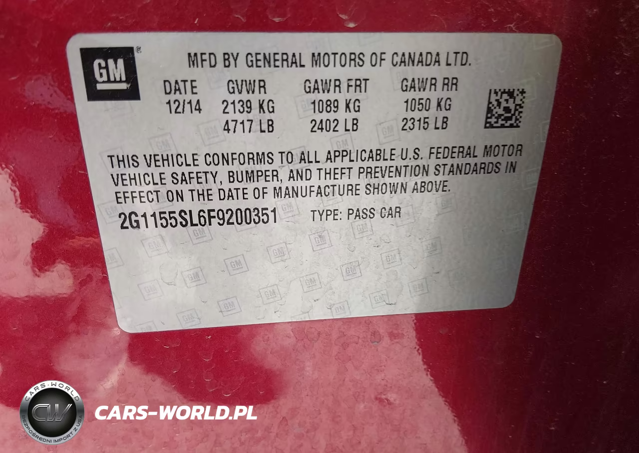 2015 Chevrolet Impala 1Lz VIN:2G1155SL6F9200351 - 9
