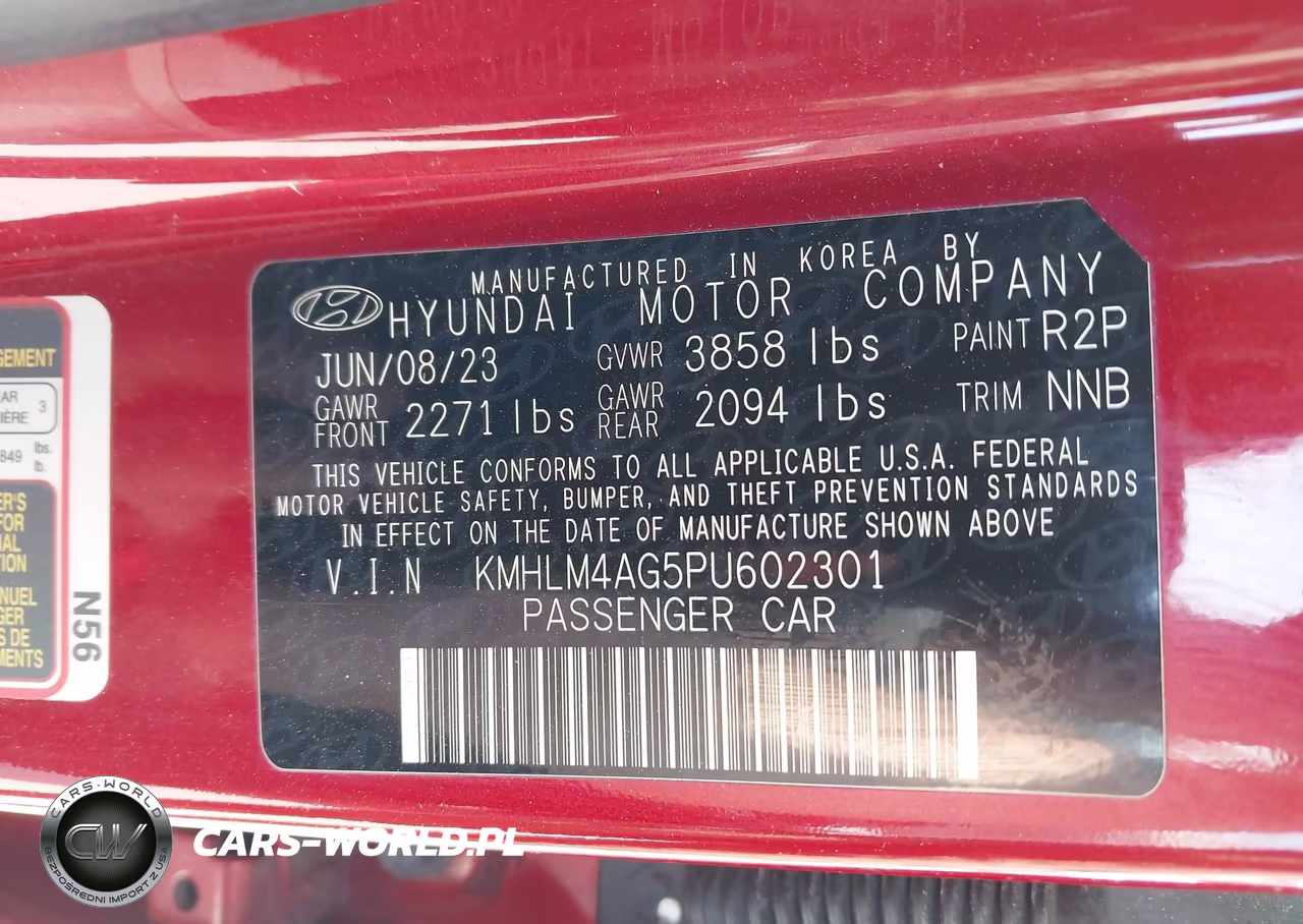 2023 Hyundai Elantra Sel VIN:KMHLM4AG5PU602301 - 9