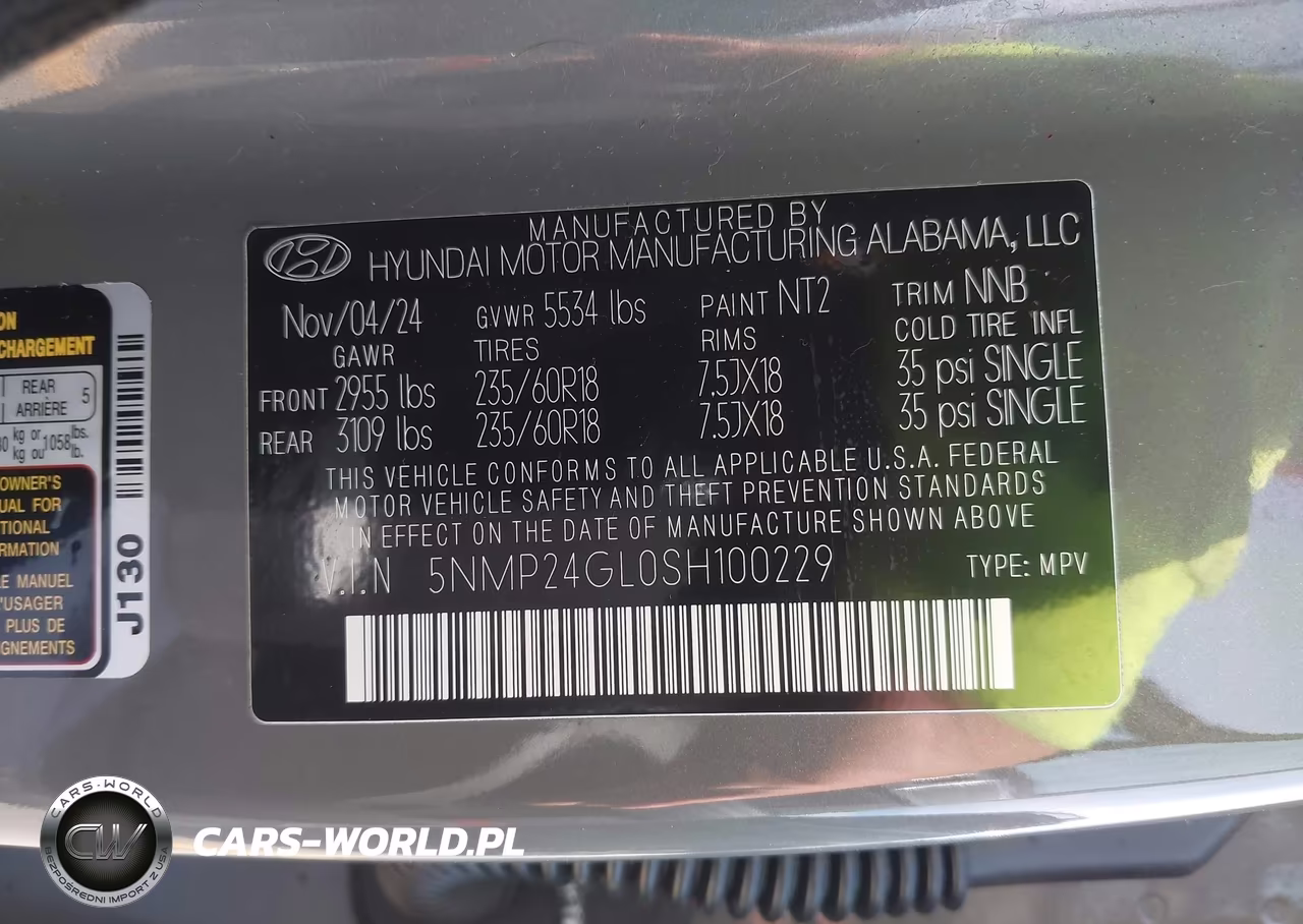 2025 Hyundai Santa Fe Sel VIN:5NMP24GL0SH100229 - 9