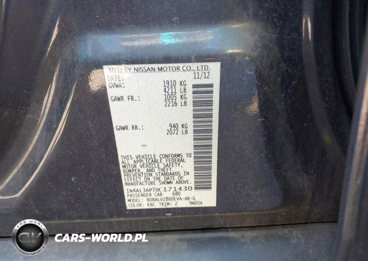 2013 Nissan Altima 2.5 Sl VIN:1N4AL3AP7DC171430 - 8