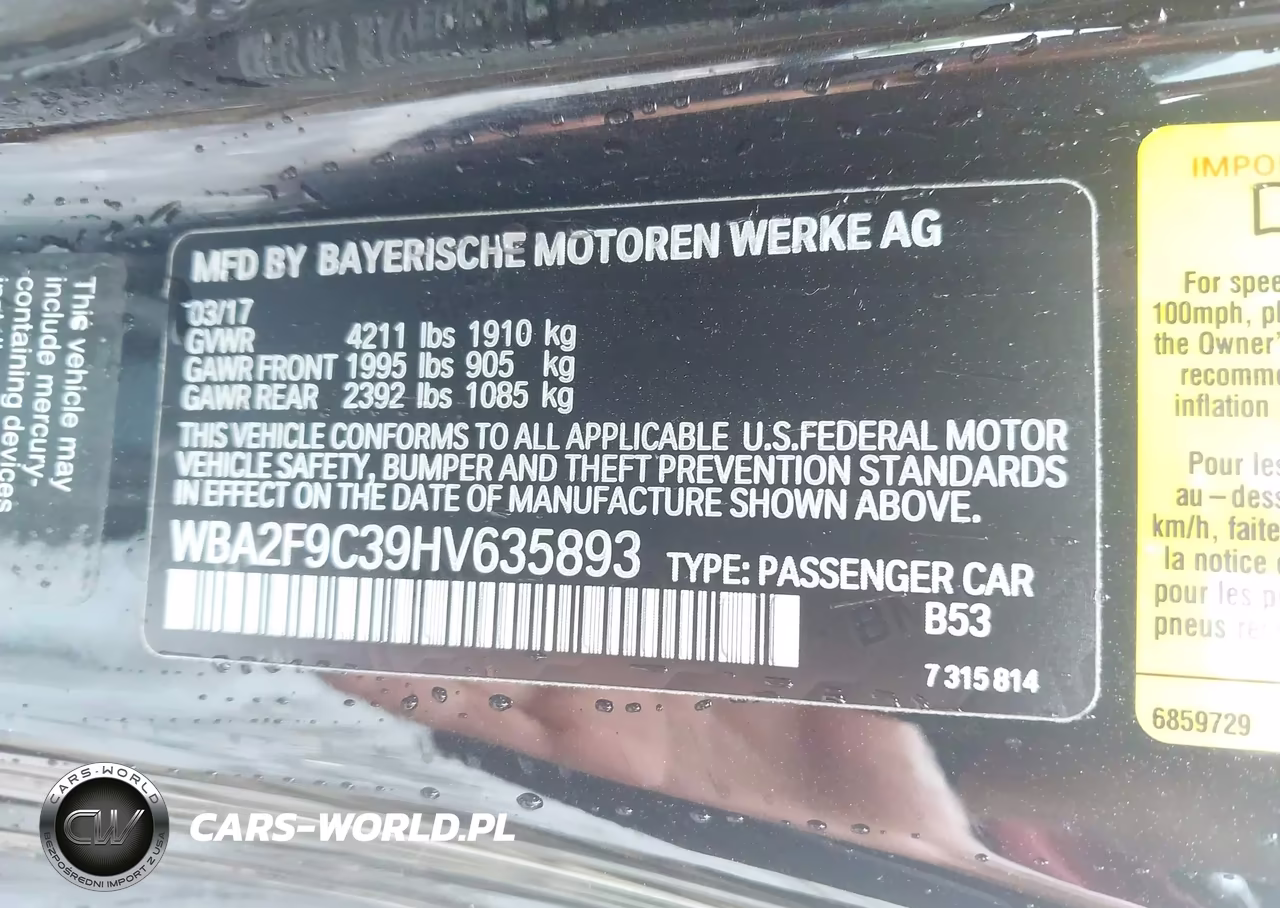 2017 BMW 230I VIN:WBA2F9C39HV635893 - 9