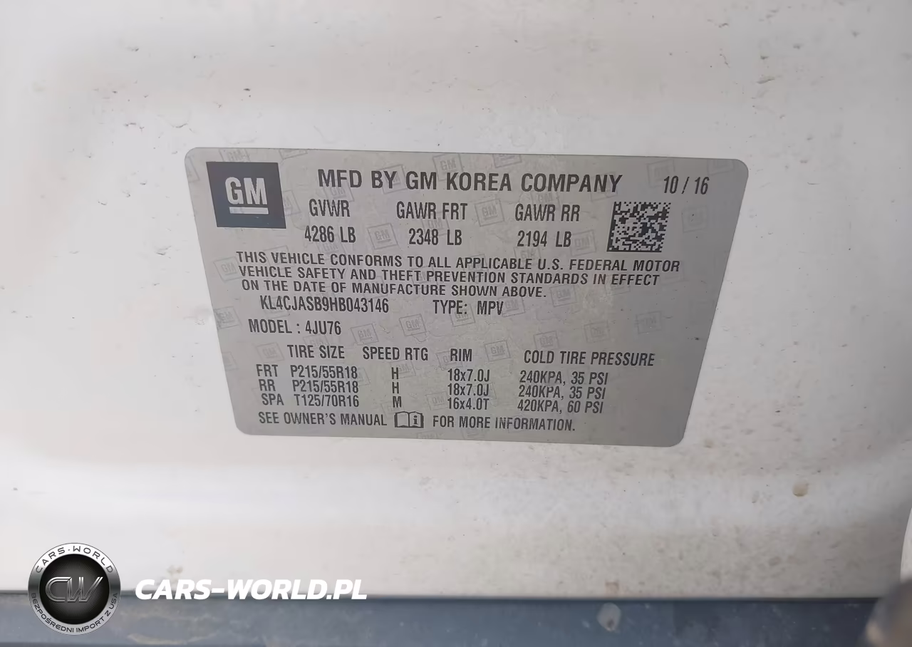 2017 Buick Encore Preferred VIN:KL4CJASB9HB043146 - 9