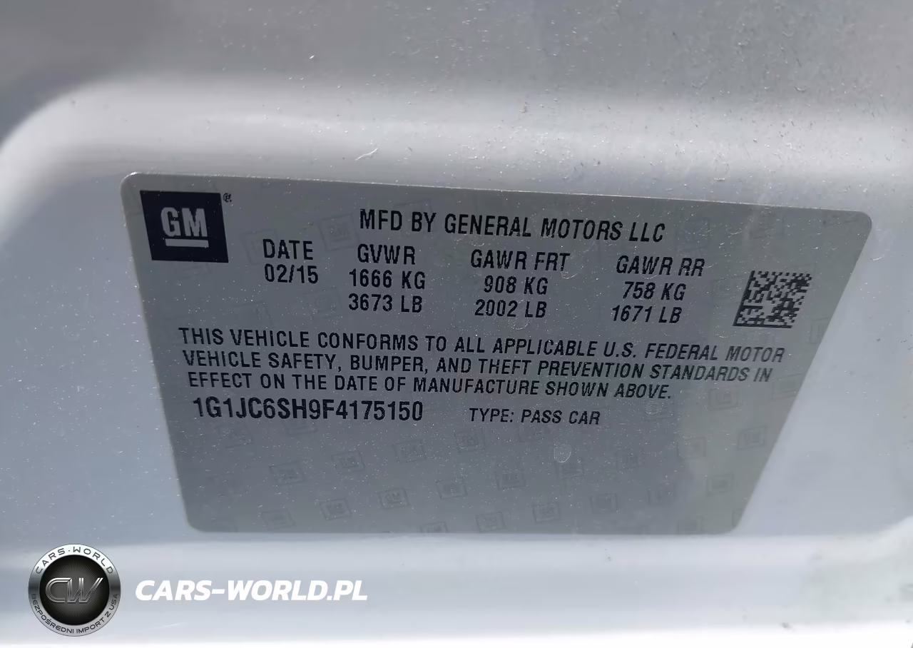 2015 Chevrolet Sonic Lt Auto VIN:1G1JC6SH9F4175150 - 9