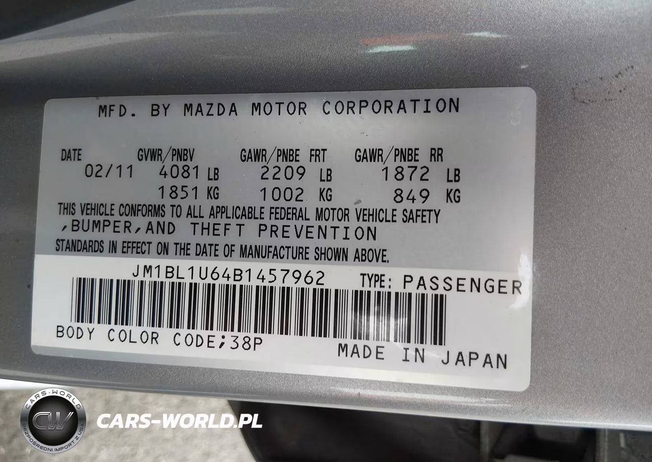 2011 Mazda Mazda3 S Sport VIN:JM1BL1U64B1457962 - 9