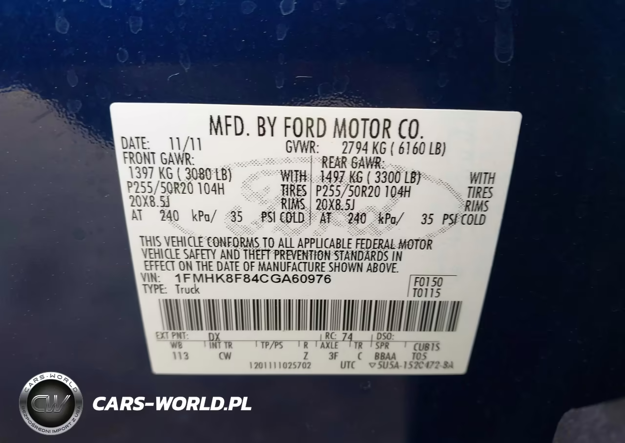 2012 Ford Explorer Limited VIN:1FMHK8F84CGA60976 - 9