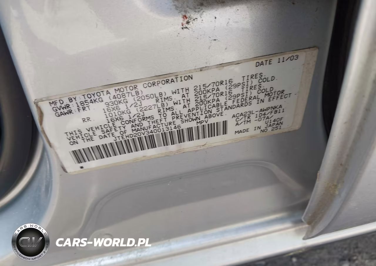 2004 Toyota Rav4 VIN:JTEHD20V340013146 - 9