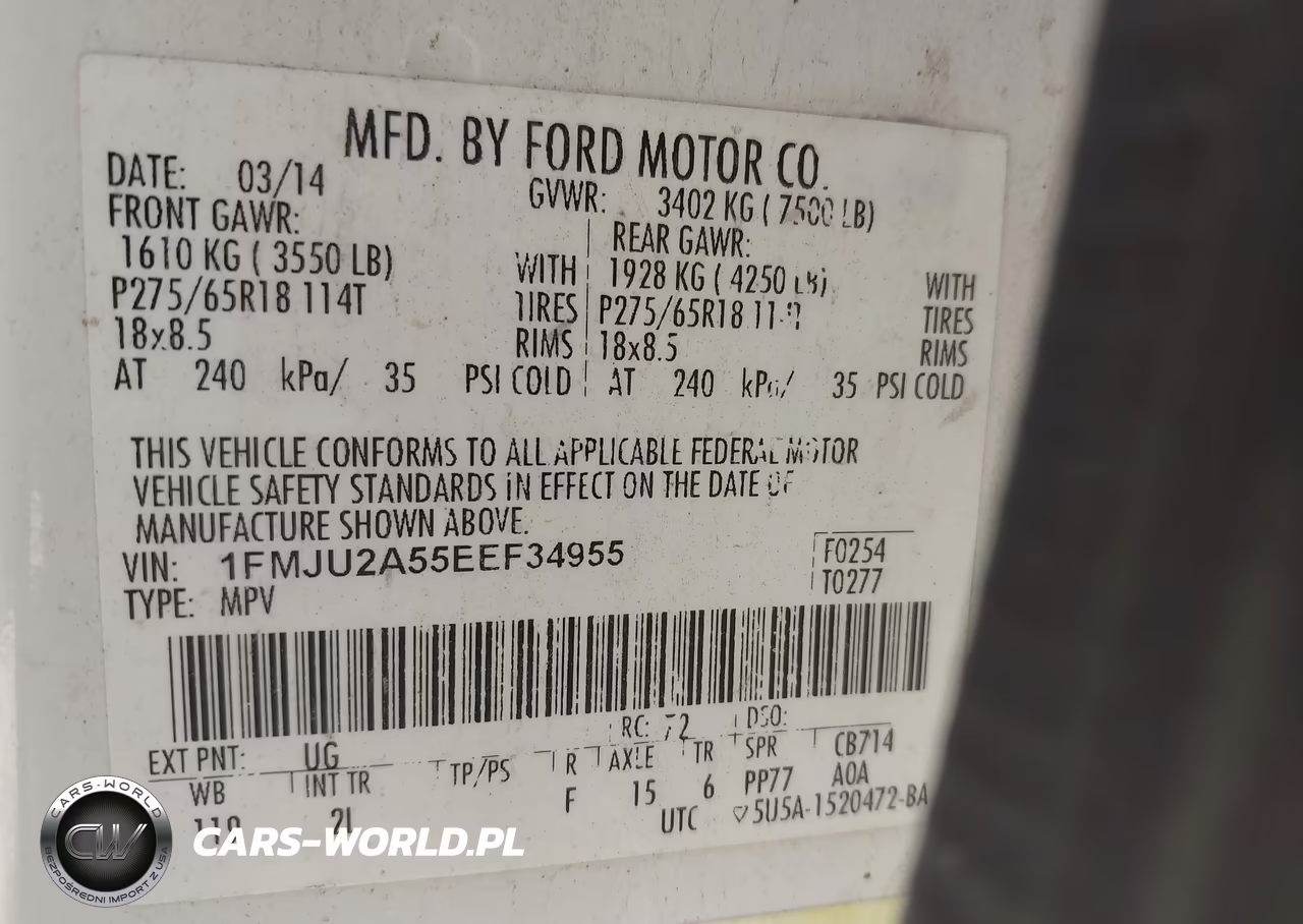 2014 Ford Expedition Limited VIN:1FMJU2A55EEF34955 - 9