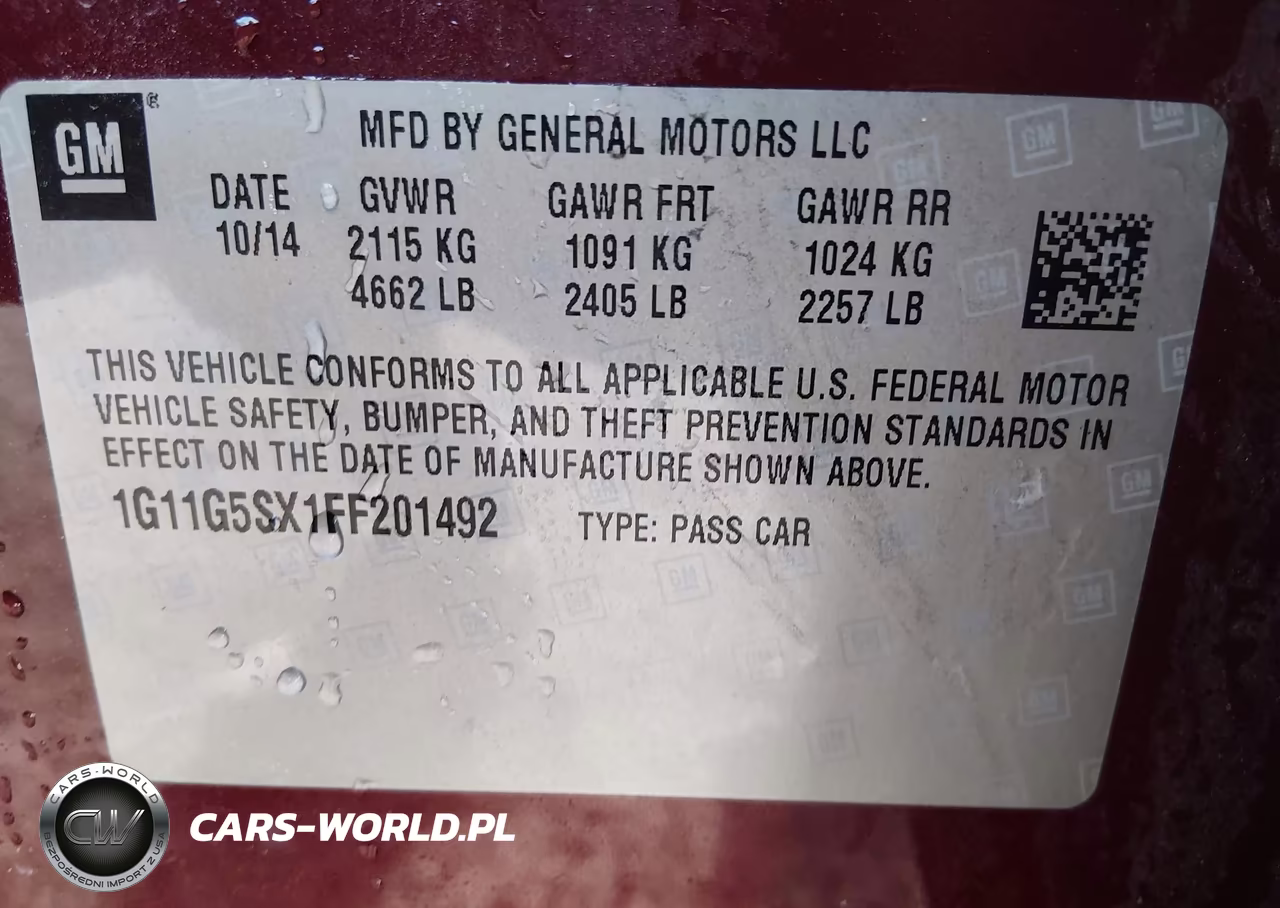 2015 Chevrolet Malibu 2Lz VIN:1G11G5SX1FF201492 - 9