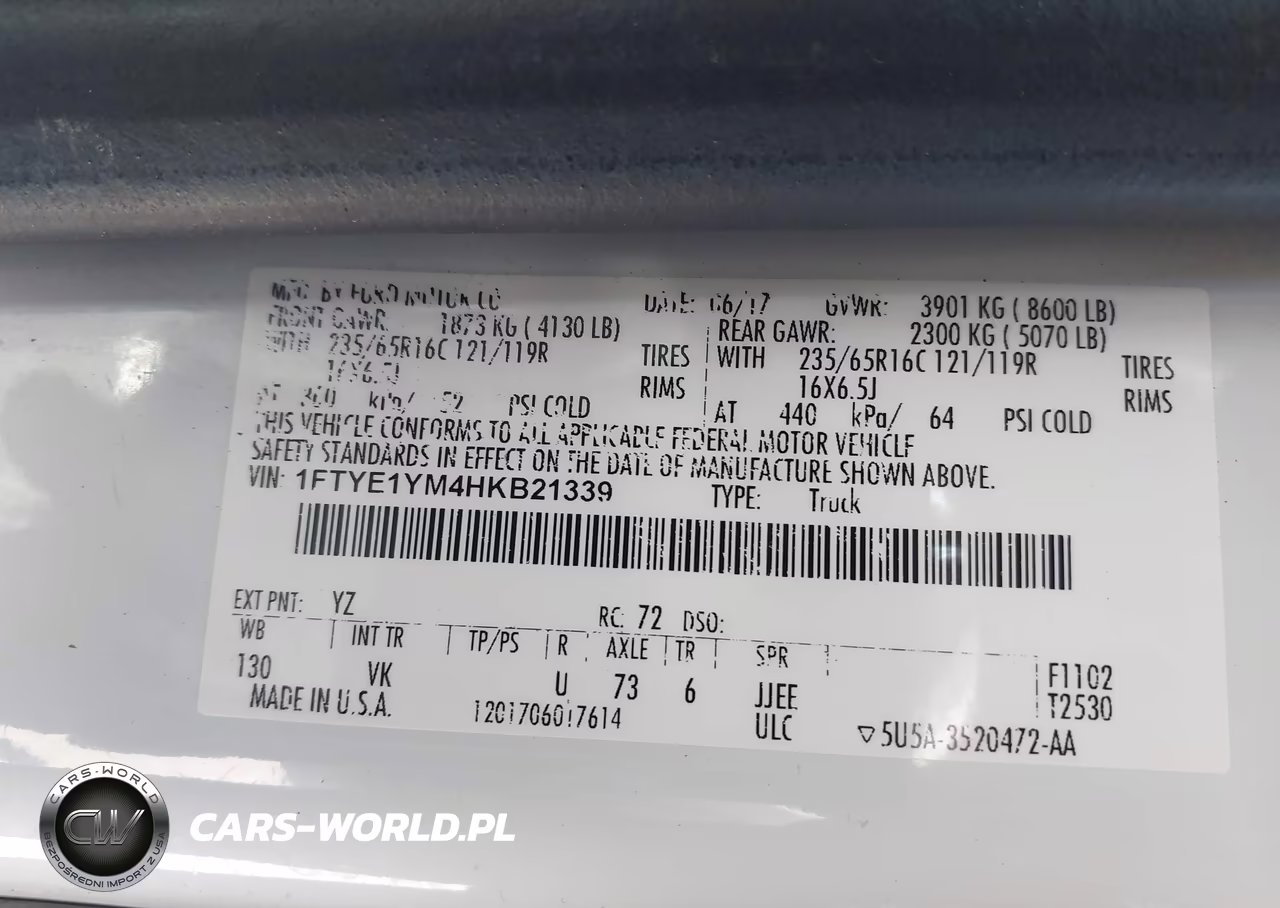 2017 Ford Transit-150 VIN:1FTYE1YM4HKB21339 - 9