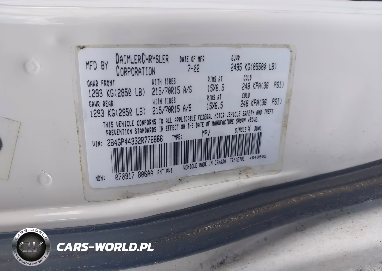 2002 Dodge Grand Caravan Sport VIN:2B4GP44332R776666 - 9