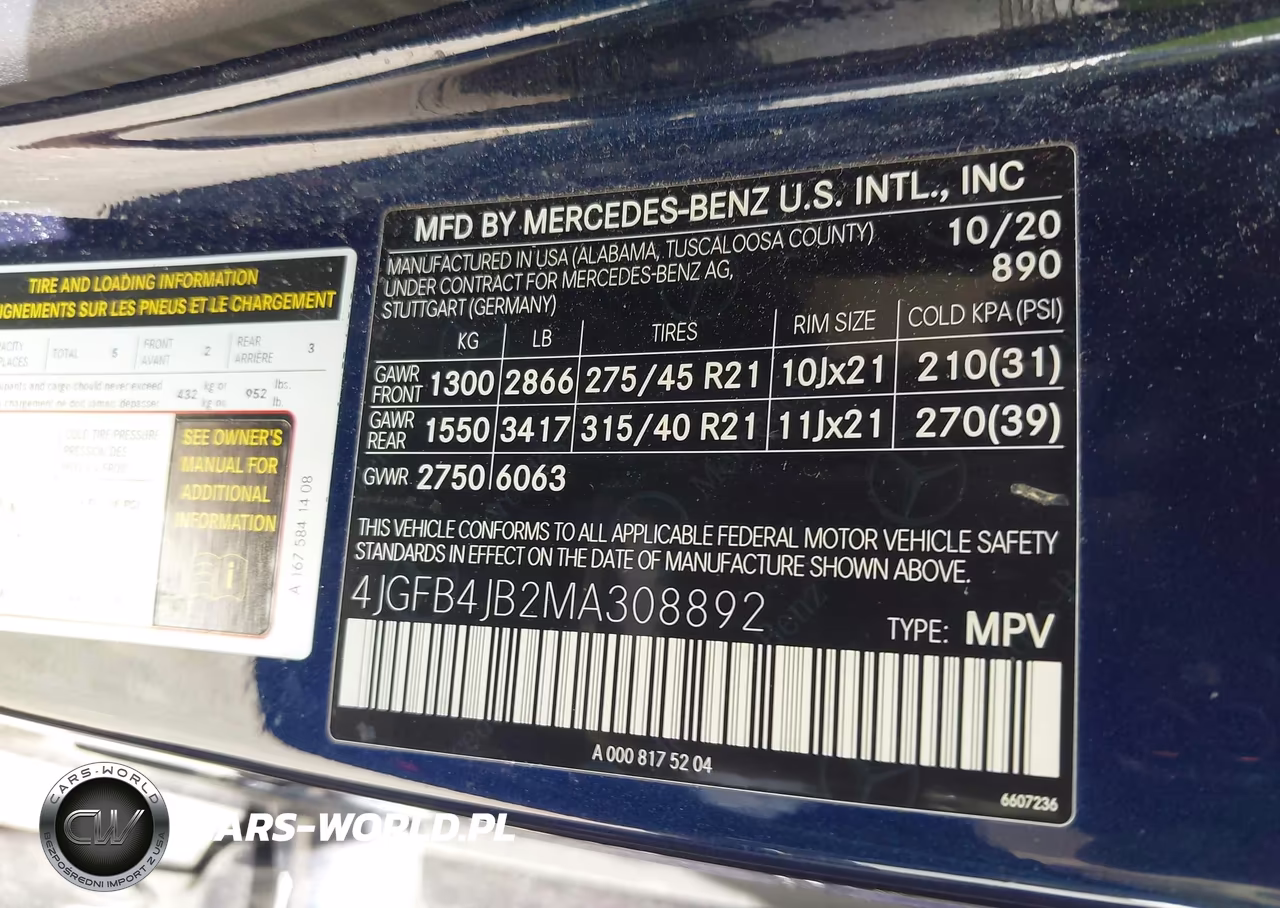 2021 Mercedes-Benz Gle 350 VIN:4JGFB4JB2MA308892 - 9