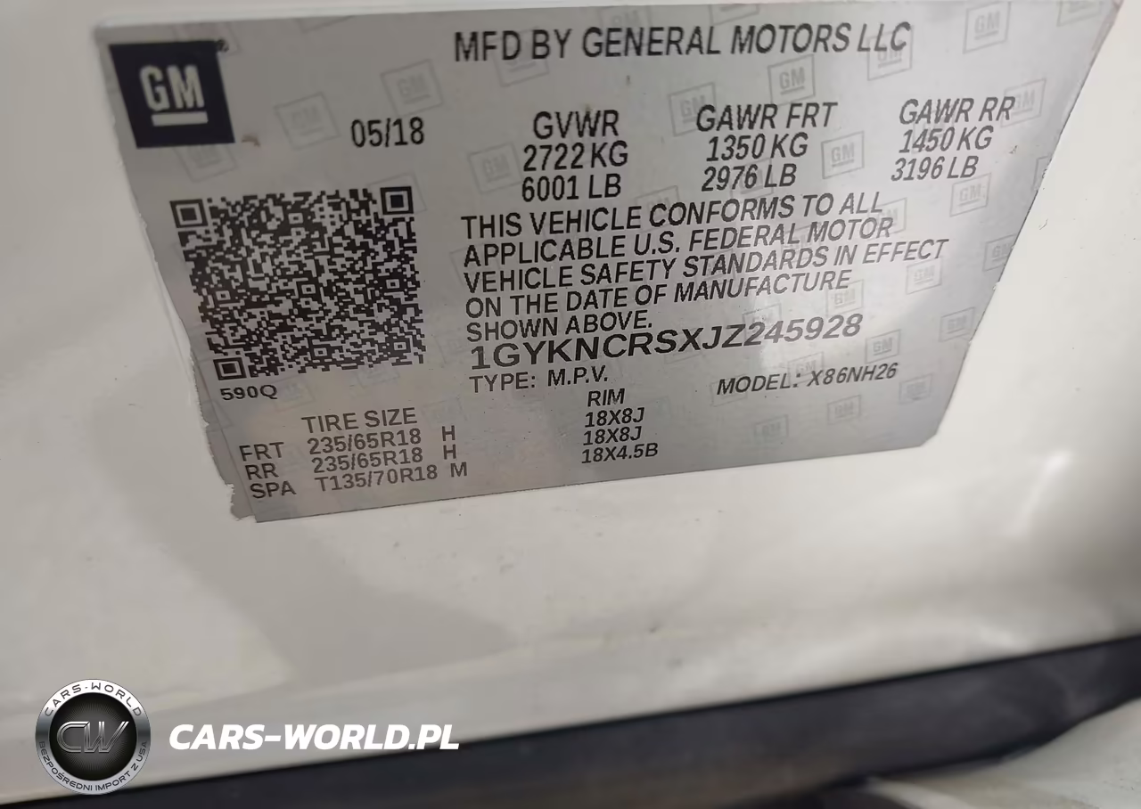 2018 Cadillac Xt5 Luxury VIN:1GYKNCRSXJZ245928 - 9