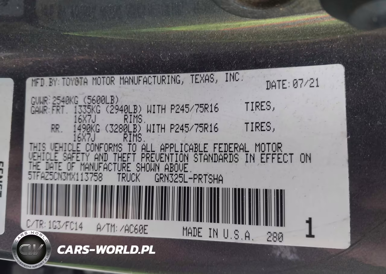 2021 Toyota Tacoma Sr5 V6 VIN:5TFAZ5CN3MX113758 - 9