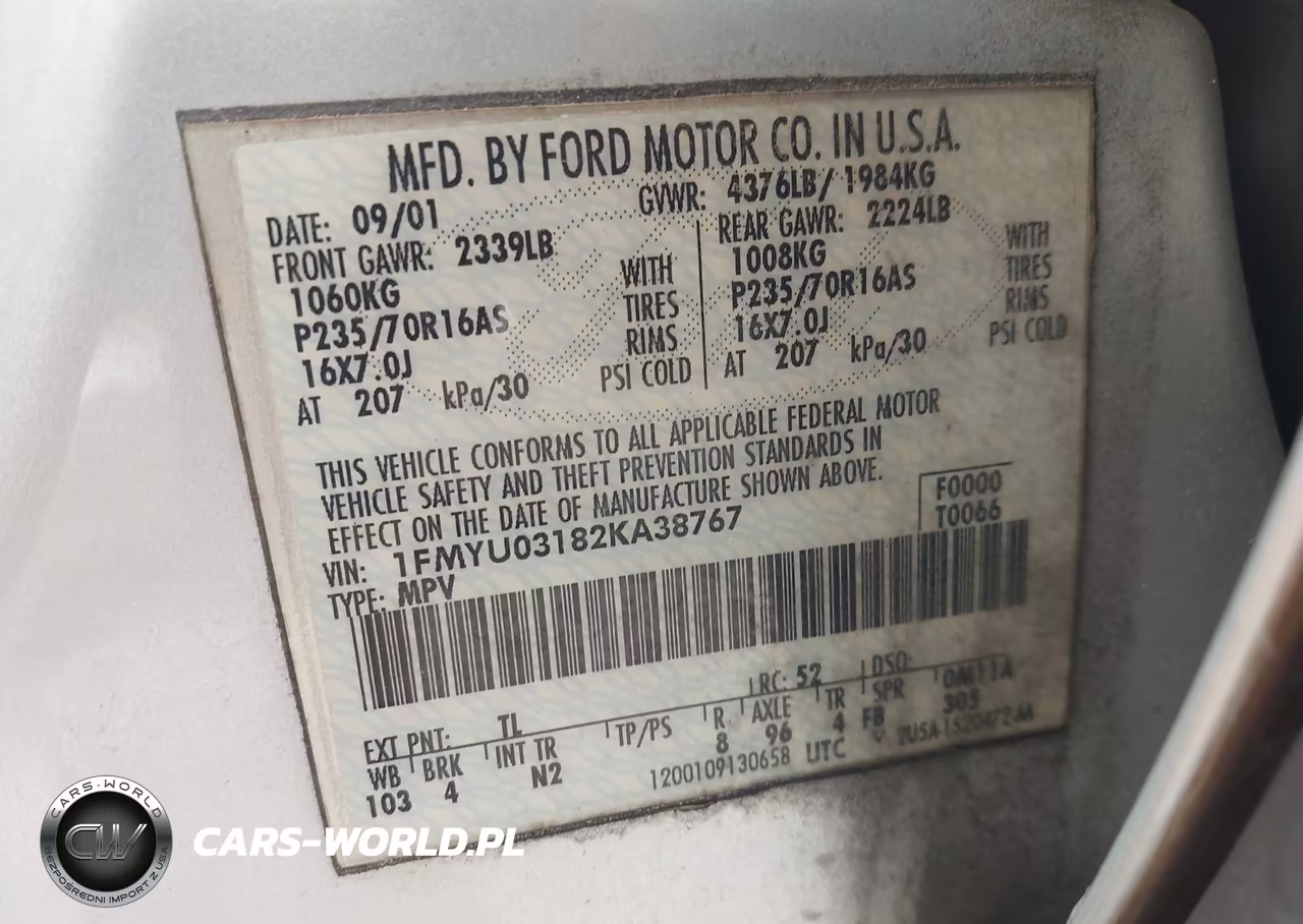 2002 Ford Escape Xlt VIN:1FMYU03182KA38767 - 9