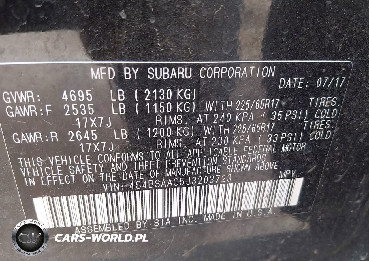 2018 Subaru Outback 2.5I VIN:4S4BSAAC5J3203723 - 9