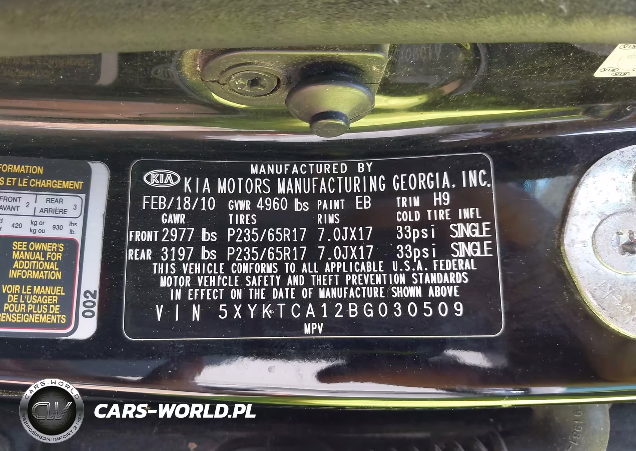 2011 Kia Sorento Lx VIN:5XYKTCA12BG030509 - 9