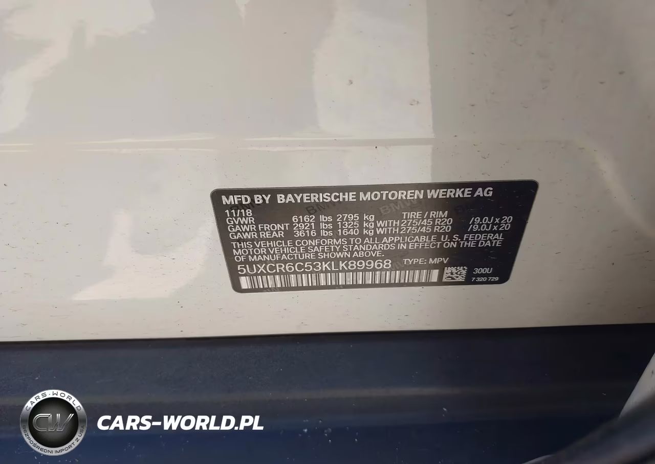 2019 BMW X5 xDrive40I VIN:5UXCR6C53KLK89968 - 9