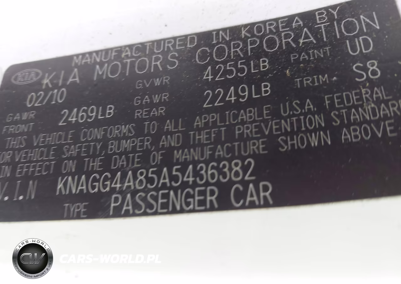 2010 Kia Optima Lx VIN:KNAGG4A85A5436382 - 9