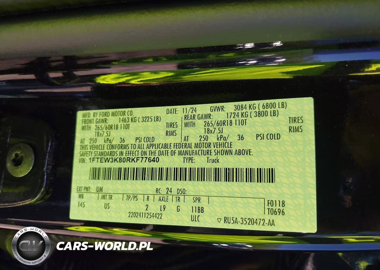 2024 Ford F-150 Xlt VIN:1FTEW3K80RKF77640 - 9