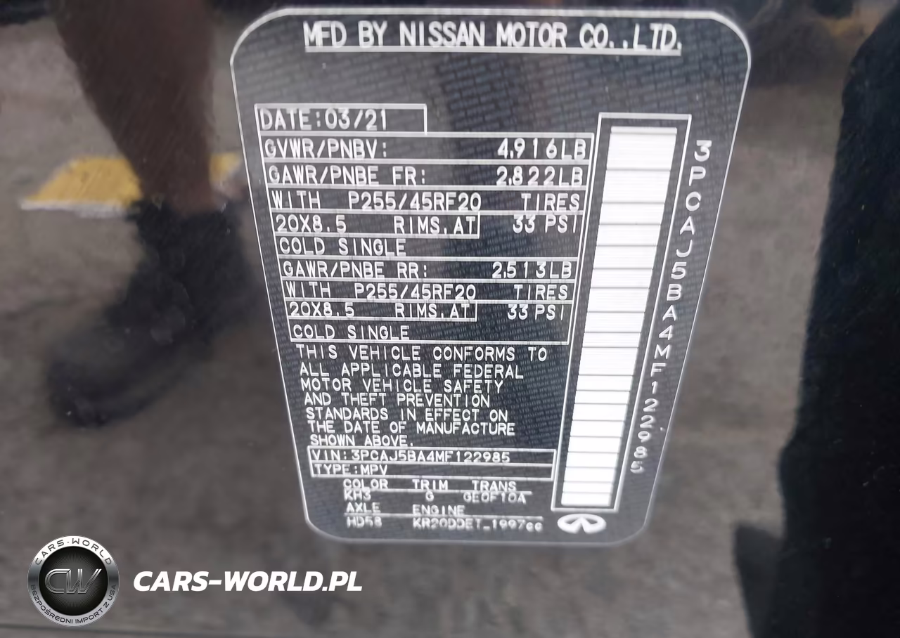2021 Infiniti Qx50 Luxe VIN:3PCAJ5BA4MF122985 - 9