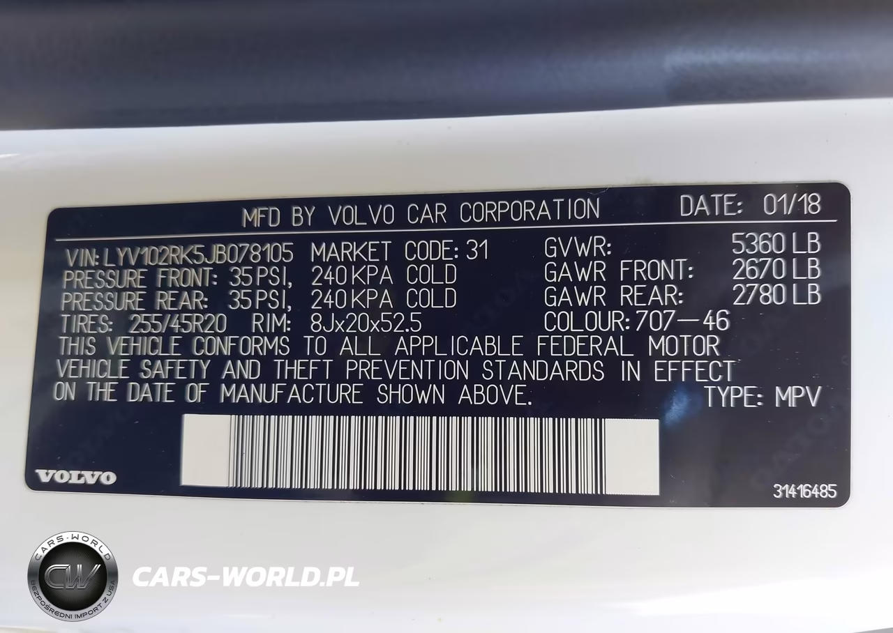 2018 Volvo Xc60 T5 Momentum VIN:LYV102RK5JB078105 - 9