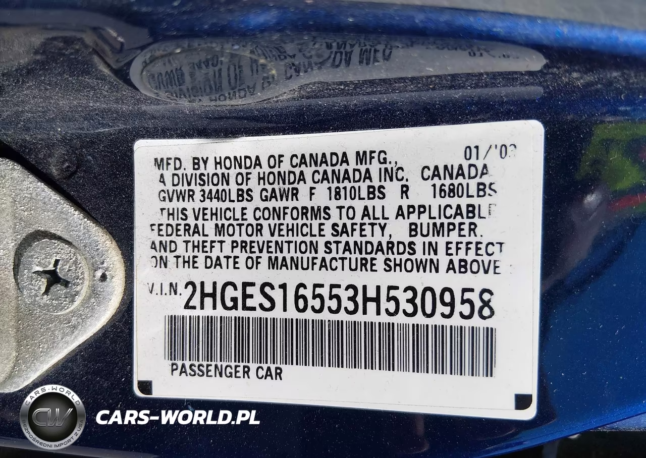 2003 Honda Civic Lx VIN:2HGES16553H530958 - 8