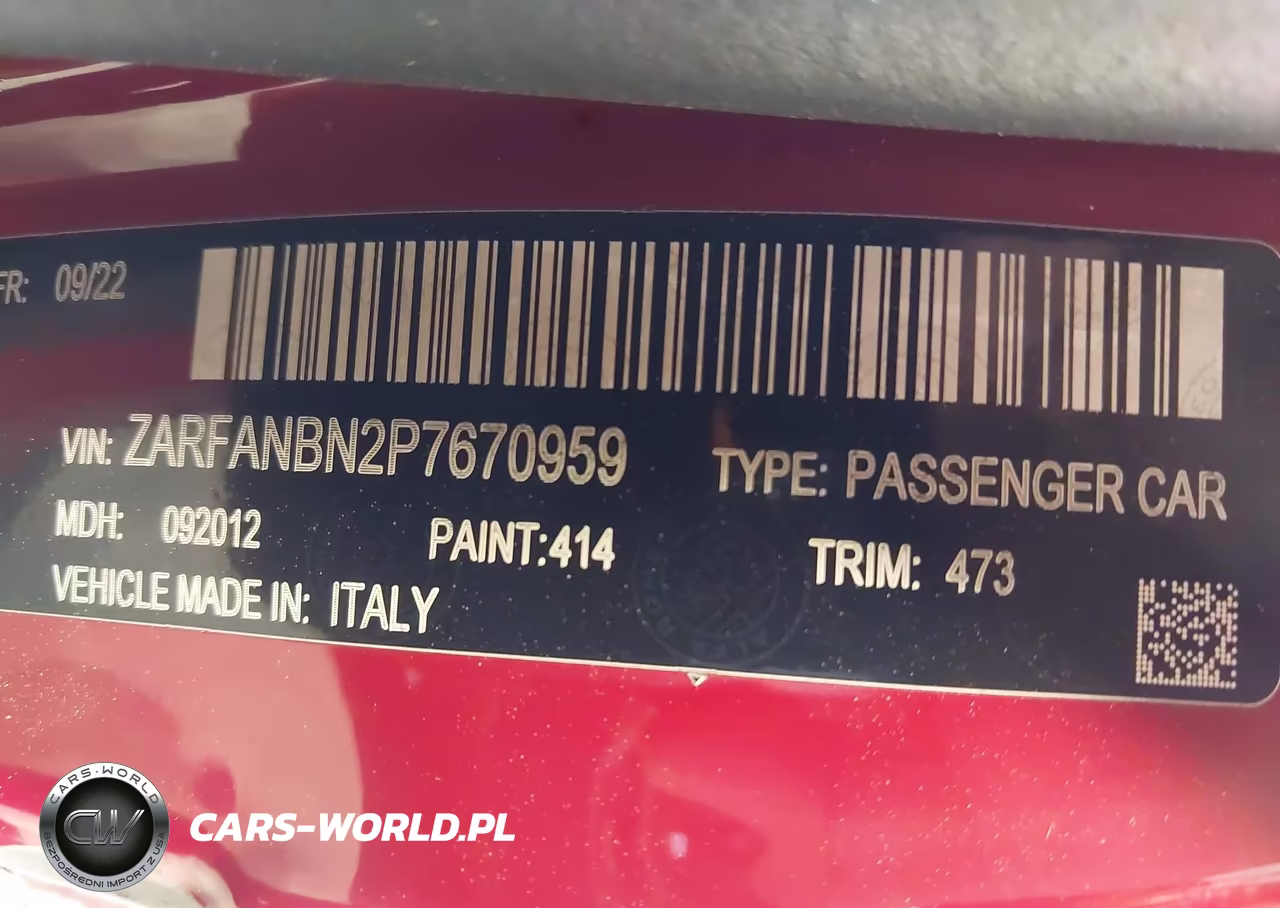 2023 Alfa Romeo Giulia Veloce Awd VIN:ZARFANBN2P7670959 - 9