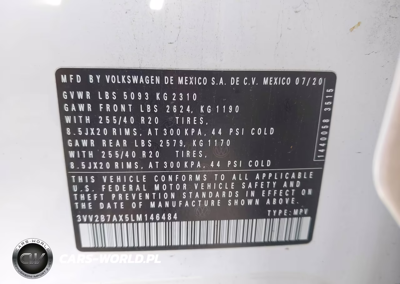 2020 Volkswagen Tiguan 2.0T Se-2.0T Se R-Line Black-2.0T Sel VIN:3VV2B7AX5LM146484 - 9