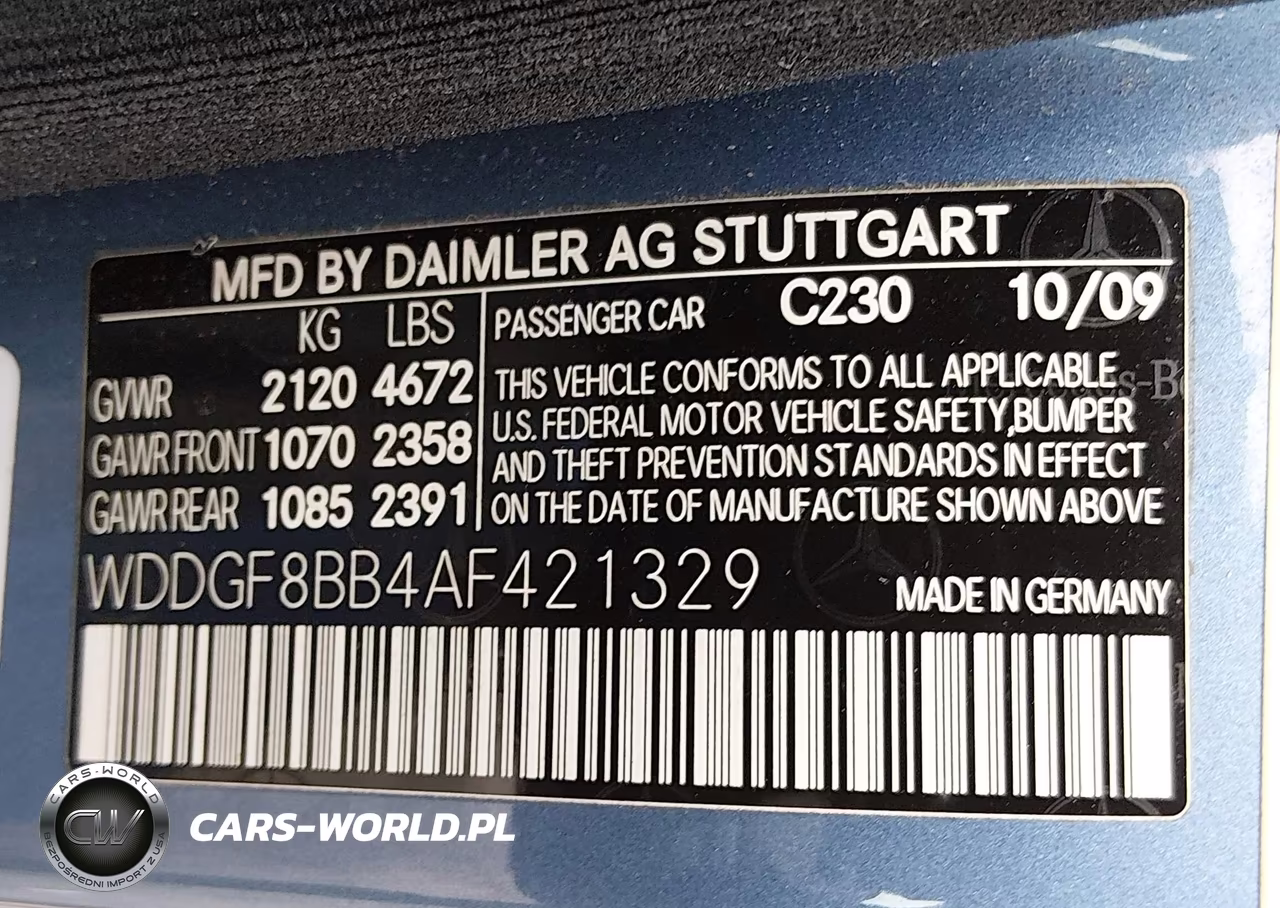 2010 Mercedes-Benz C 300 Sport 4Matic VIN:WDDGF8BB4AF421329 - 9