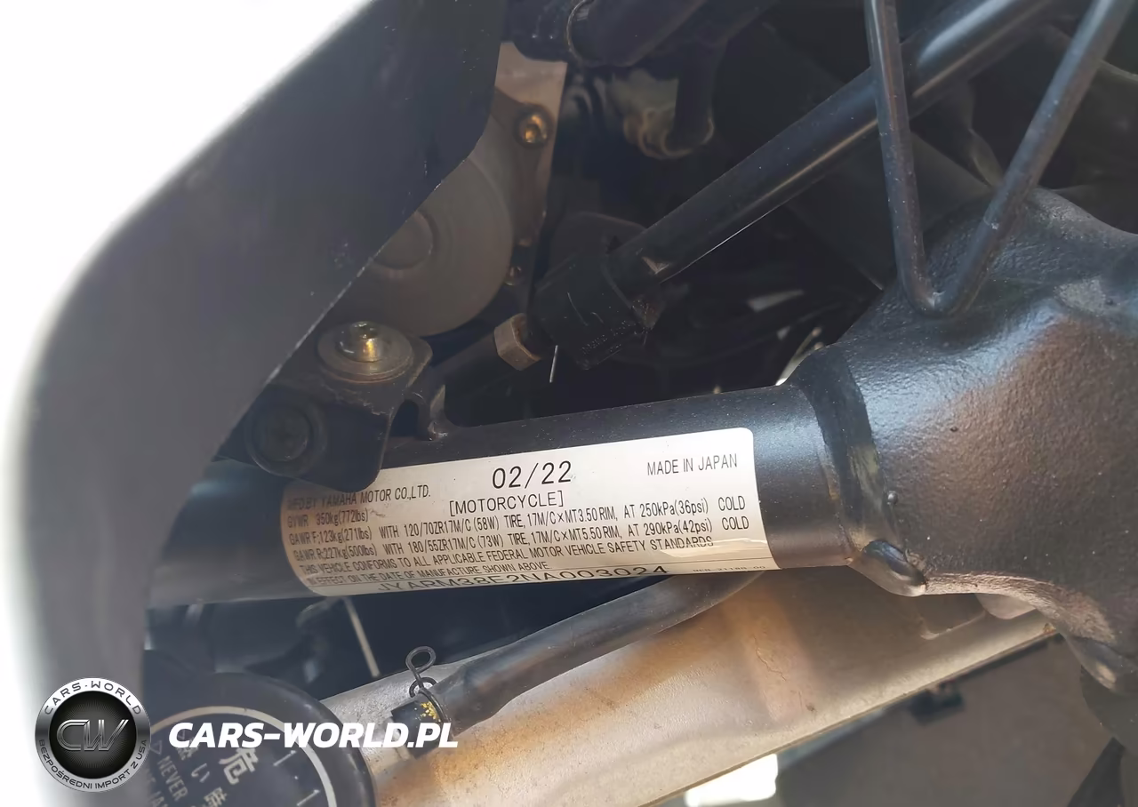 2022 Yamaha Yzfr7 VIN:JYARM38E2NA003024 - 10