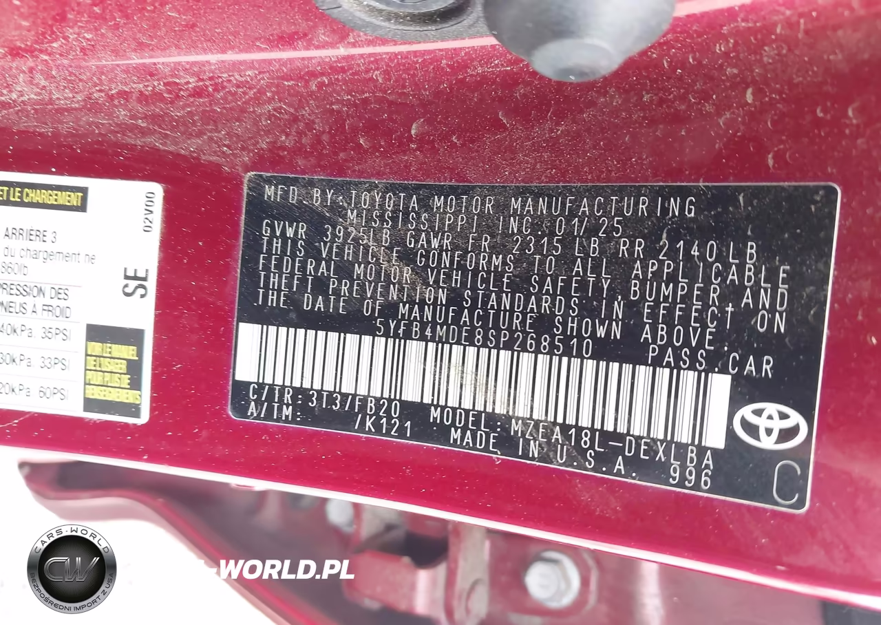 2025 Toyota Corolla Le VIN:5YFB4MDE8SP268510 - 9