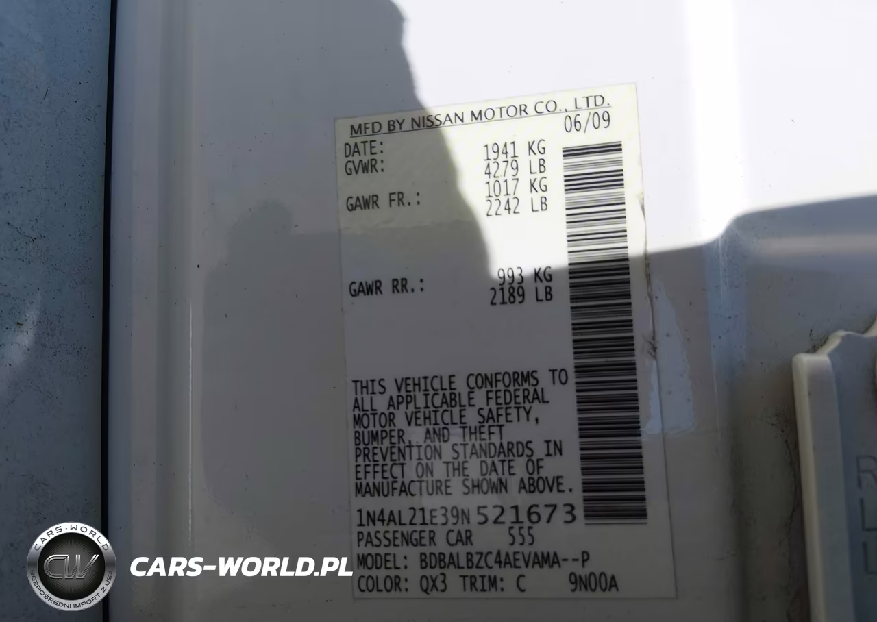 2009 Nissan Altima 2.5 S VIN:1N4AL21E39N521673 - 9