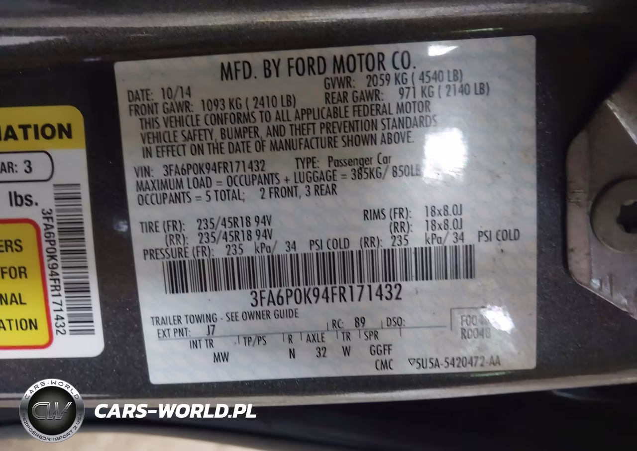2015 Ford Fusion Titanium VIN:3FA6P0K94FR171432 - 9