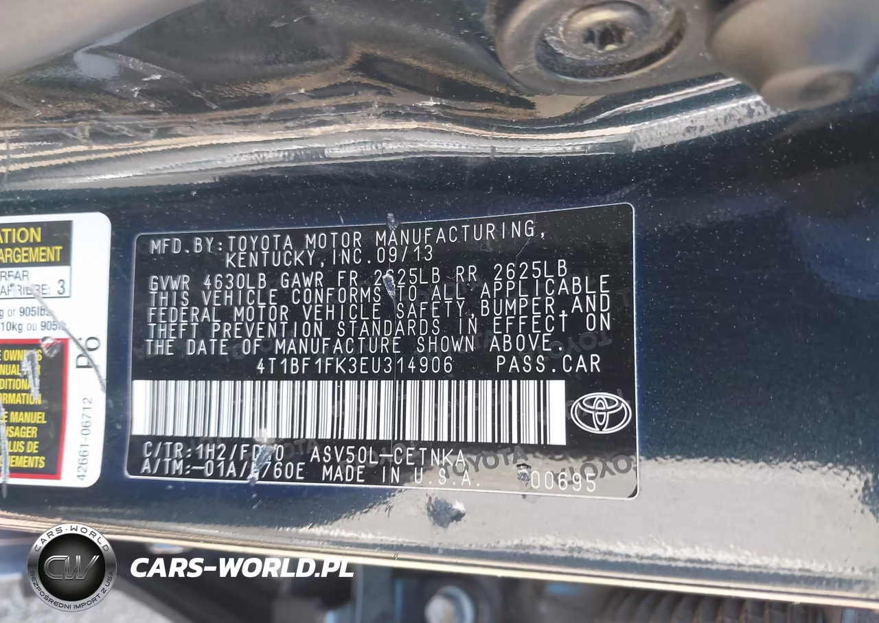 2014 Toyota Camry Le VIN:4T1BF1FK3EU314906 - 9
