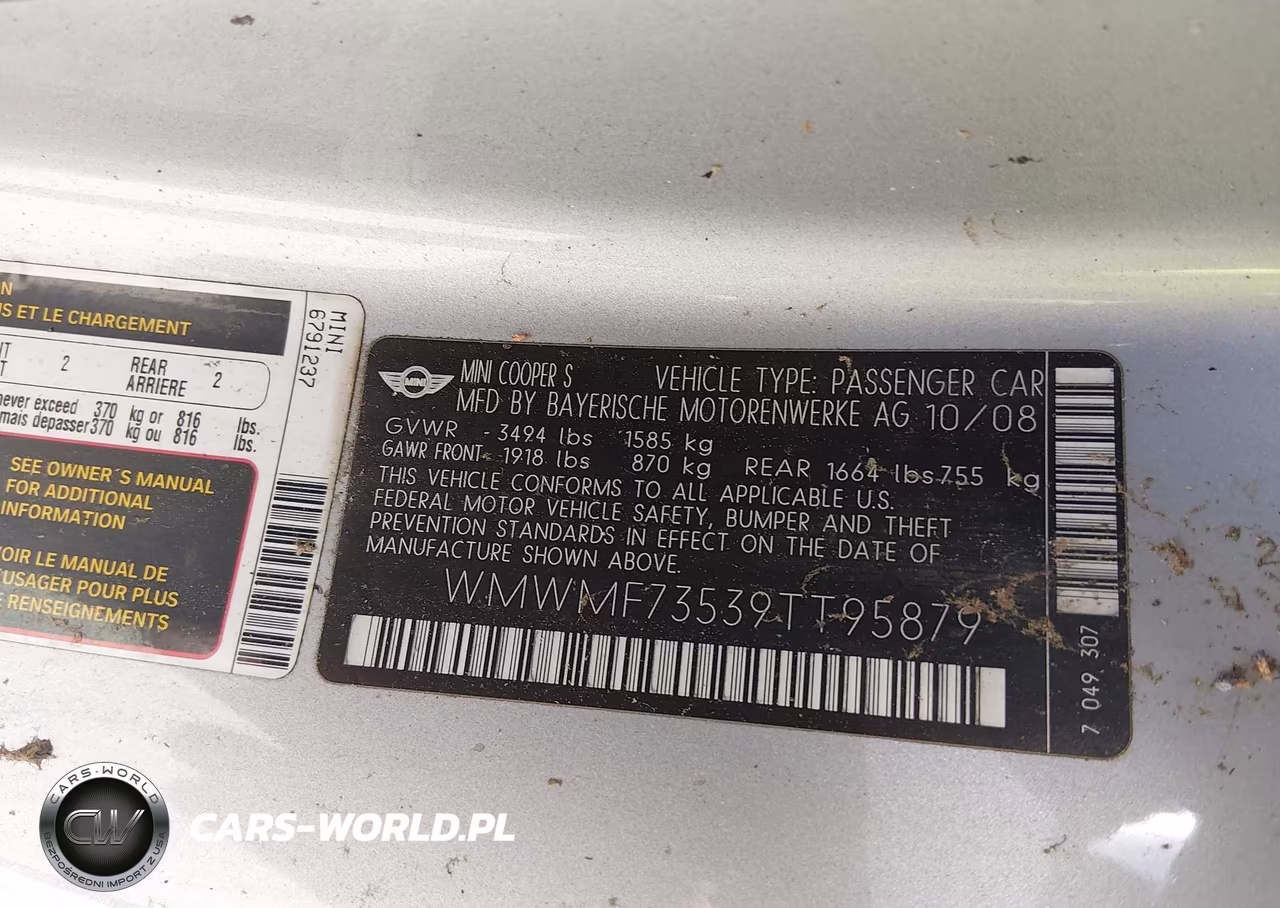 2009 Mini Cooper S VIN:WMWMF73539TT95879 - 9