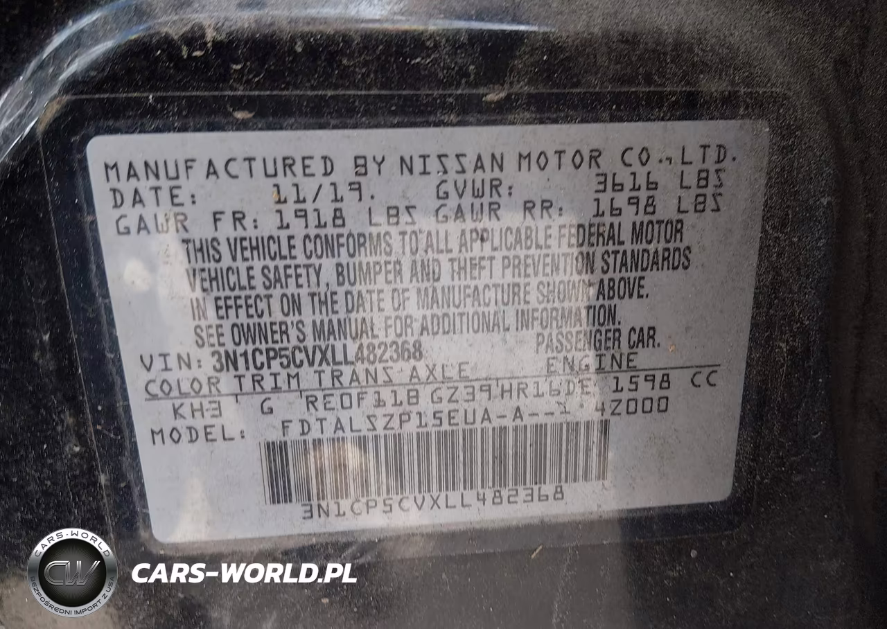 2020 Nissan Kicks Sv Xtronic Cvt VIN:3N1CP5CVXLL482368 - 9