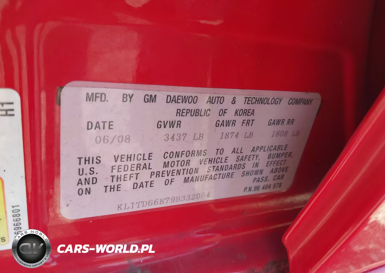 2009 Chevrolet Aveo Lt VIN:KL1TD66E79B332064 - 9