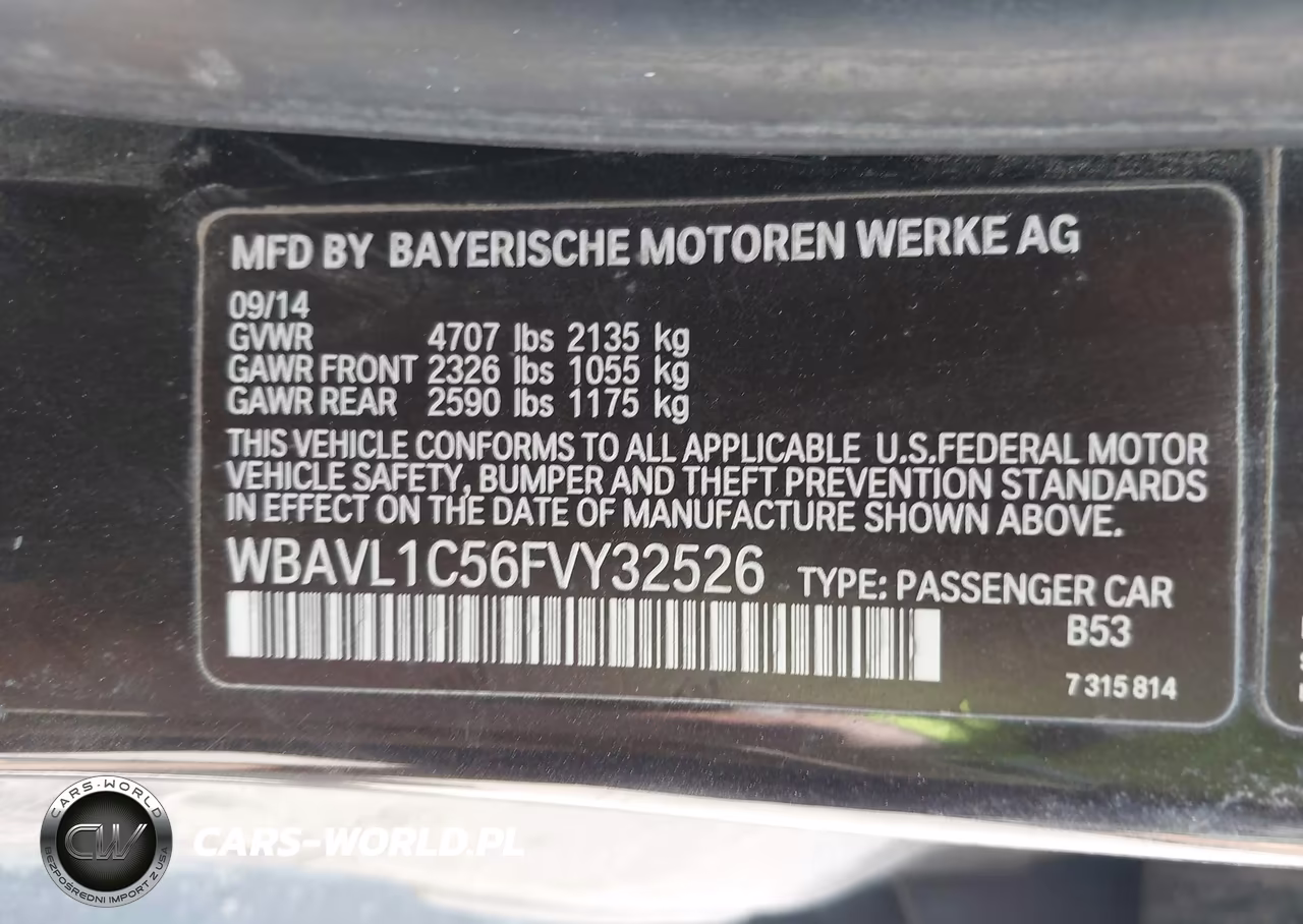 2015 BMW X1 xDrive28I VIN:WBAVL1C56FVY32526 - 9