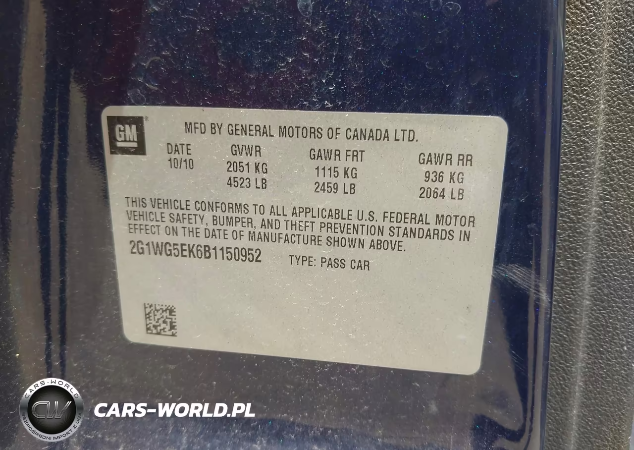 2011 Chevrolet Impala Lt VIN:2G1WG5EK6B1150952 - 9