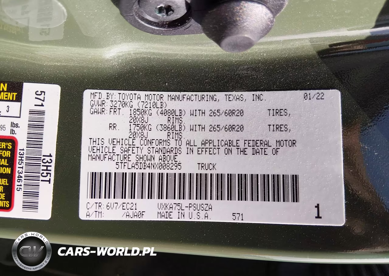 2022 Toyota Tundra Sr5 VIN:5TFLA5DB4NX008295 - 9