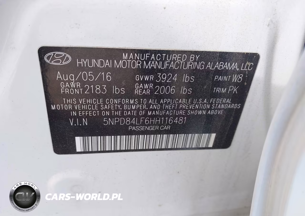2017 Hyundai Elantra Se VIN:5NPD84LF6HH116481 - 9