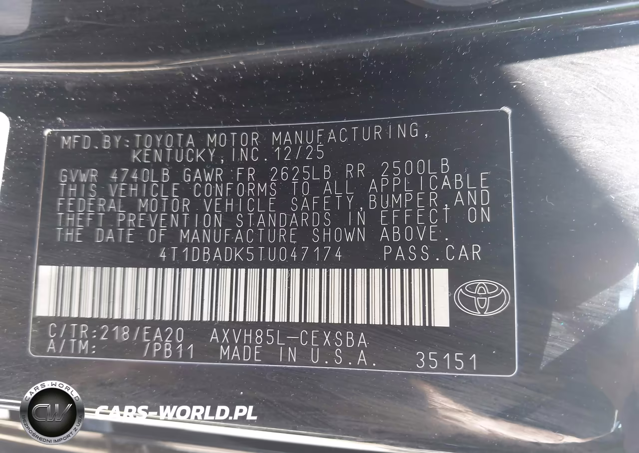 2026 Toyota Camry Se VIN:4T1DBADK5TU047174 - 9
