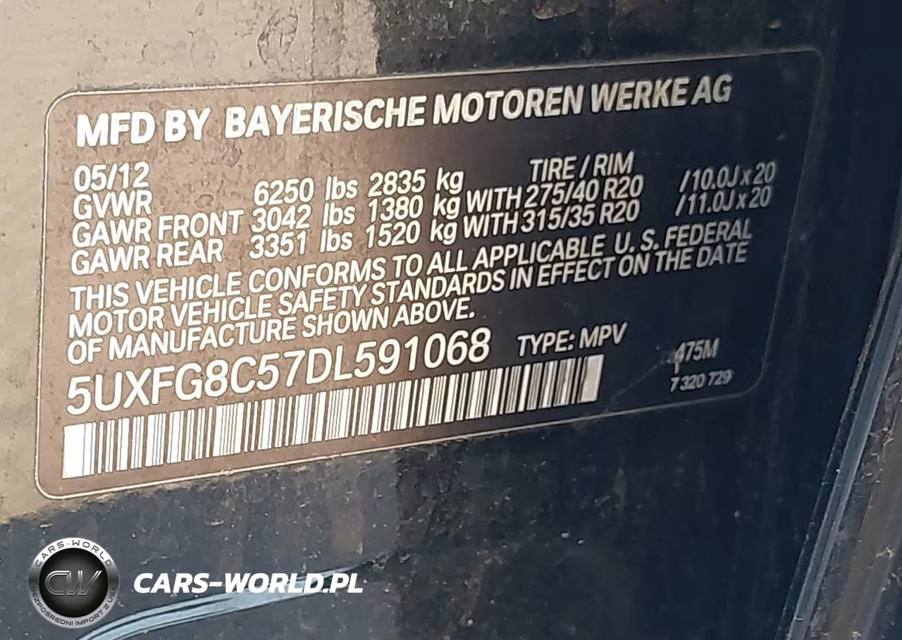 2013 BMW X6 xDrive50I VIN:5UXFG8C57DL591068 - 9