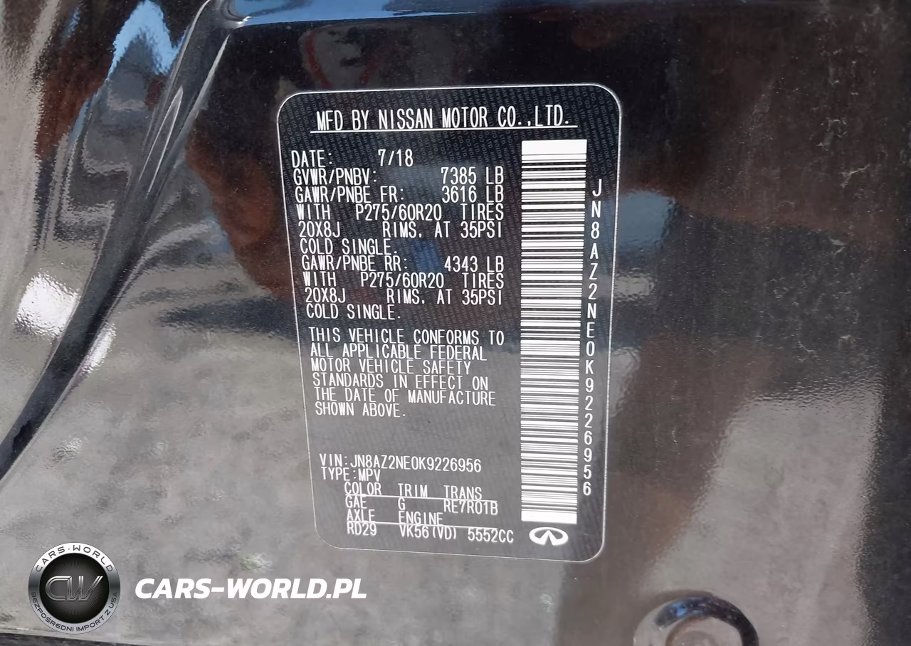 2019 Infiniti Qx80 Luxe VIN:JN8AZ2NE0K9226956 - 9