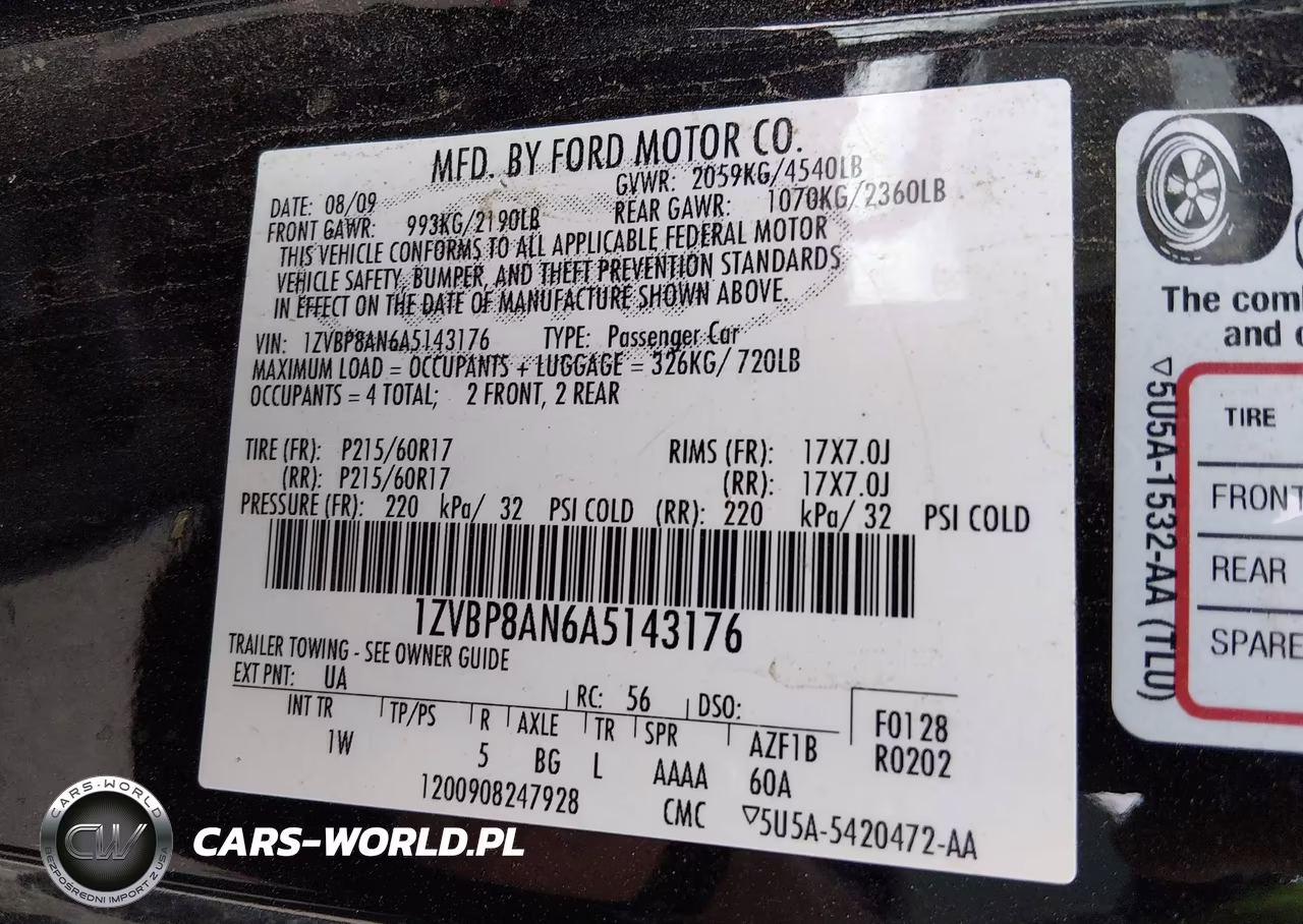 2010 Ford Mustang V6-V6 Premium VIN:1ZVBP8AN6A5143176 - 9
