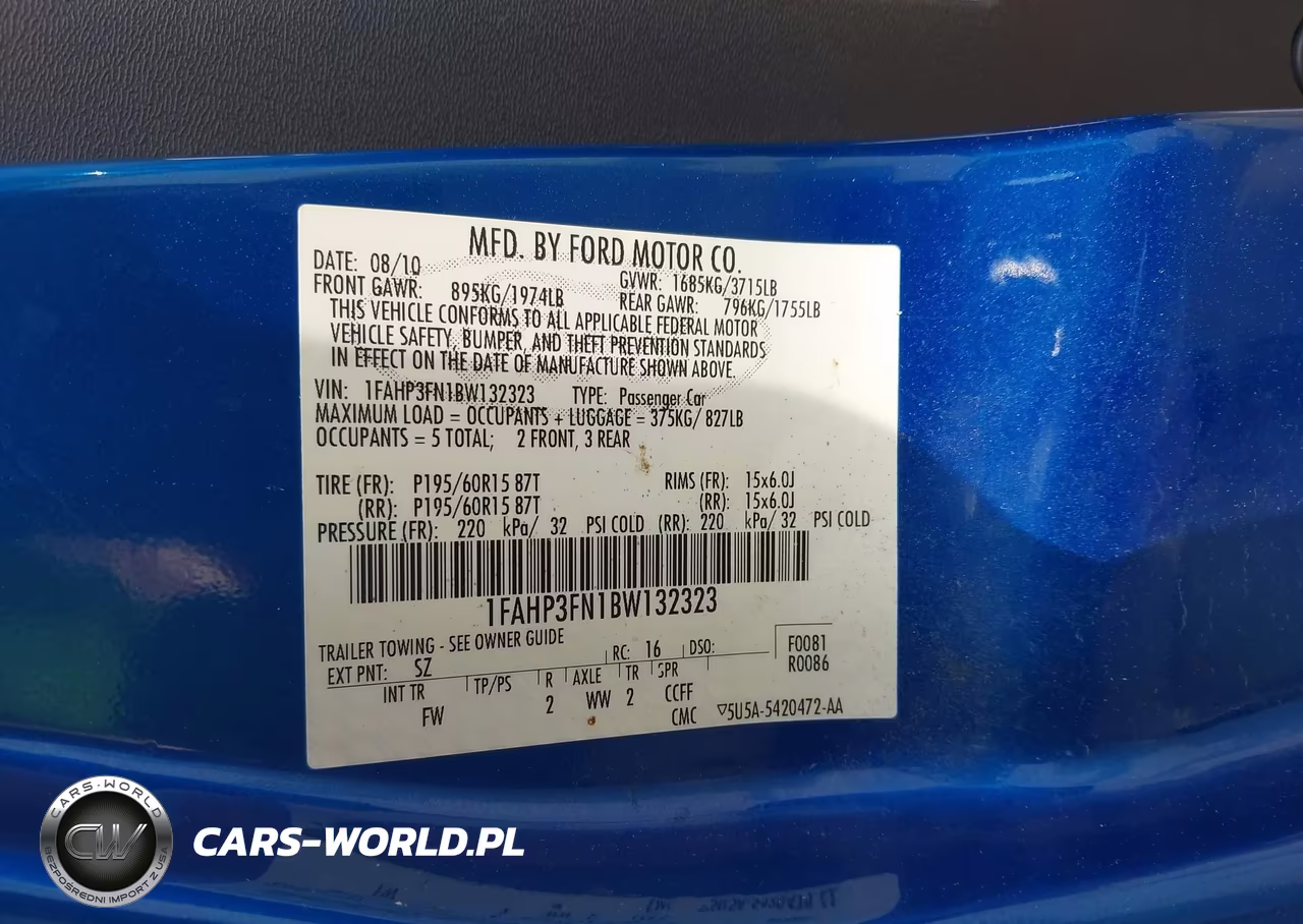 2011 Ford Focus Se VIN:1FAHP3FN1BW132323 - 9