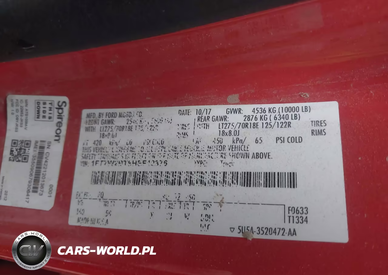2017 Ford F-250 Lariat VIN:1FT7W2BT8HEF12376 - 9
