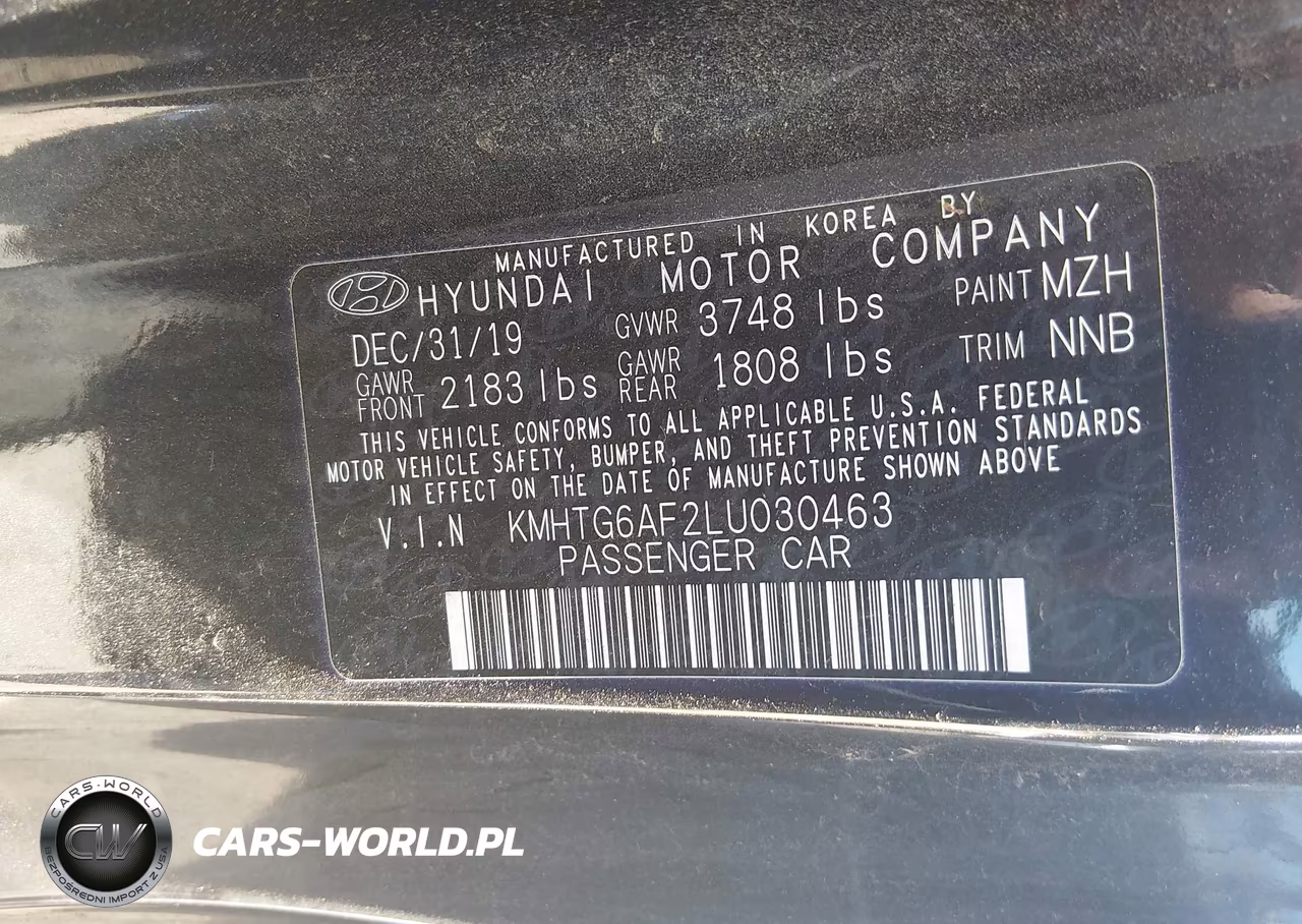 2020 Hyundai Veloster 2.0 VIN:KMHTG6AF2LU030463 - 9