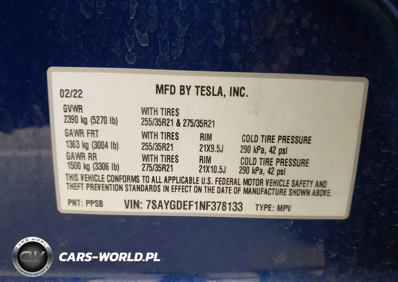 2022 Tesla Model Y Performance Dual Motor All-Wheel Drive VIN:7SAYGDEF1NF378133 - 9