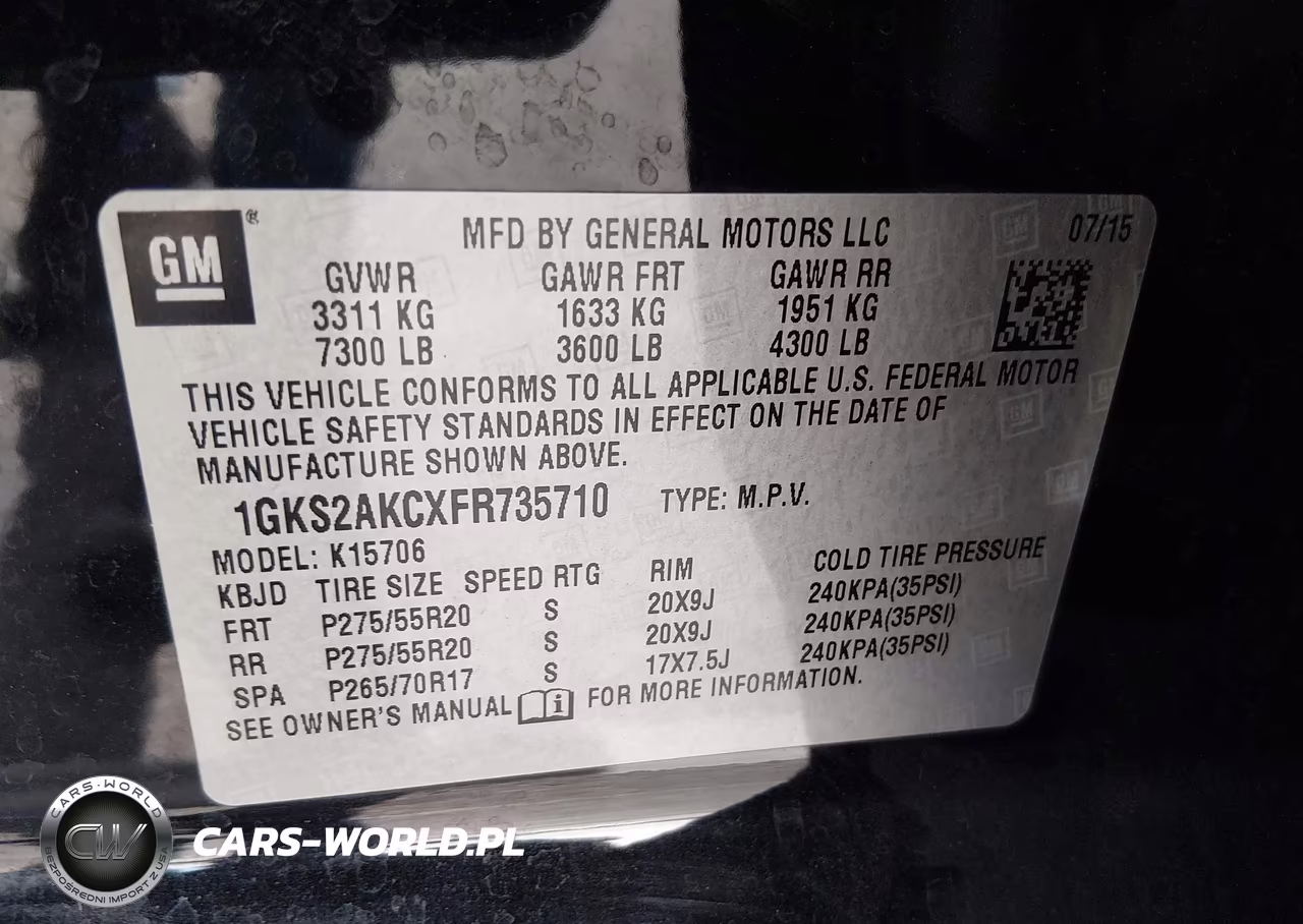 2015 GMC Yukon Sle VIN:1GKS2AKCXFR735710 - 9